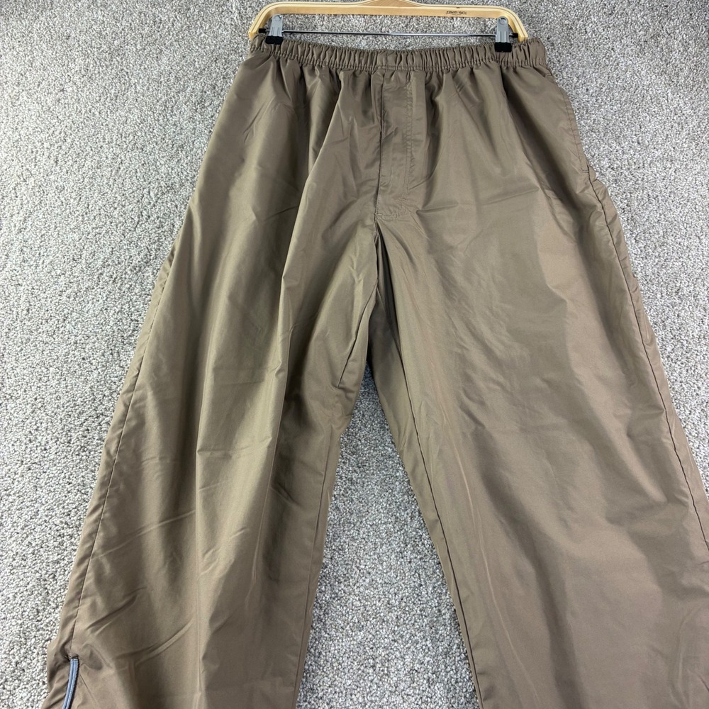 D.A.C. Performance Track Pants Mens L Tan Mesh Lined Ankle Zip Gorpcore Active - Picture 2 of 13